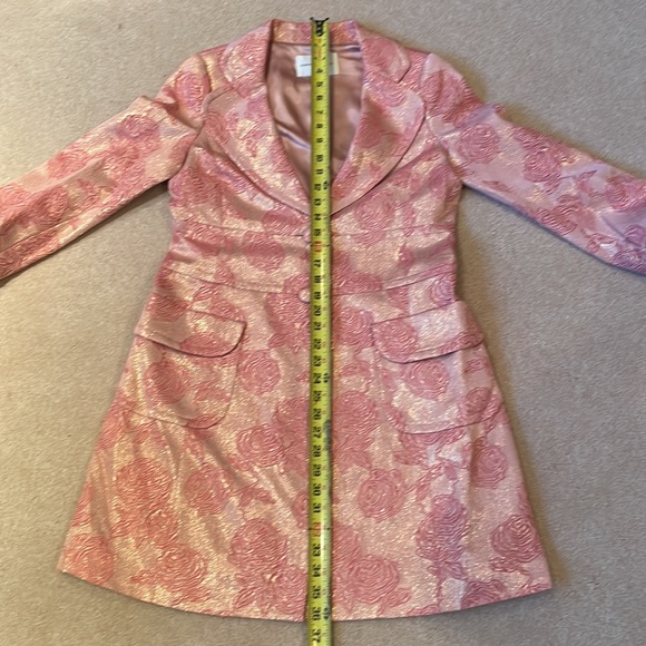 Like new Banana Republic sparkly rosette 50s style long jacket medium - Picture 11 of 13